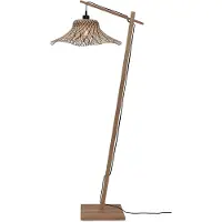 Good&Mojo - Stehleuchte Ibiza - Schwarz/Bambus - 77x50x150cm für Wohnzimmer, Schlafzimmer