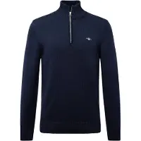 Gant Pullover Cotton Half Zip Herren Evening Blue-M