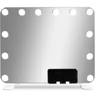 Gillian Jones Schminkspiegel – 12 LED/Smartphone-Halterung – Wei - - One Size - Spiegel