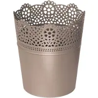 Prosperplast Lace Collection 16x16x18.5 Cm Flowerpot Golden