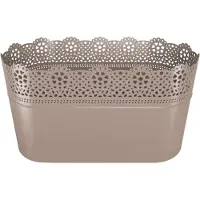 Prosperplast Lace Collection 28.5x13.5x15.5 Cm Flowerpot Golden