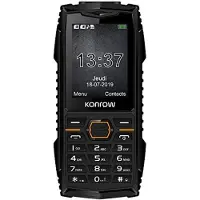 KONROW Stone Plus - Téléphone Antichoc Certifié IP68 - 2.4" - Double Sim - Noir