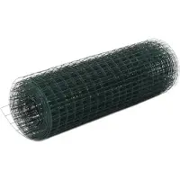 vidaXL Drahtzaun Stahl mit PVC-Beschichtung 25x0,5 m Grün