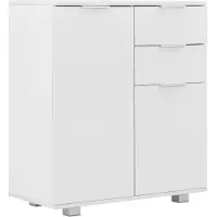 vidaXL Sideboard Hochglanz-Weiß 71x35x80 cm Holzwerkstoff