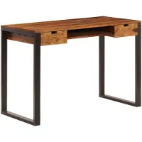 vidaXL Schreibtisch 110 x 55 x 78 cm Massivholz Akazie und Stahl