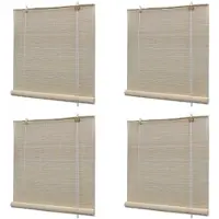 vidaXL Bambusrollos Natur 4 Stk. 120x160 cm