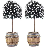 Luville Weihnachtsfigur zwei klassische Windlichter 14,5 cm hoch (zwart)