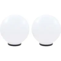 vidaXL LED-Gartenleuchten 2 Stk. Kugelförmig 40 cm PMMA