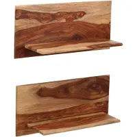 vidaXL Wandregale 2 Stk. 58x26x20 cm Massivholz Akazie