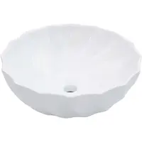 vidaXL Waschbecken 46 x 17 cm Keramik Weiß