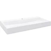 vidaXL Waschbecken 100 x 46 x 11 cm Mineralguss/Marmorguss Weiß