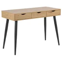 Ebuy24 Nete Schreibtisch mit 3 Schubladen aus Wildeiche Nachbildung.