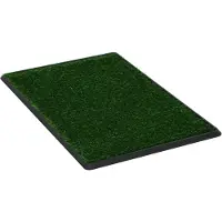 vidaXL - Haustiertoilette - mit - Behälter - und - Kunstrasen - 76x51x3 - cm - grün