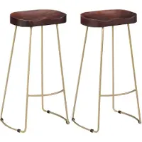 vidaXL Gavin Barhocker 2 Stk. Massivholz Mango