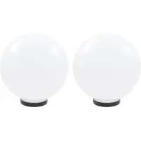 vidaXL LED-Gartenleuchten 2 Stk. Kugelförmig 30 cm PMMA