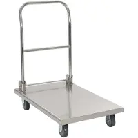 vidaXL Plattformwagen Silbern 82 x 53 x 86 cm Edelstahl