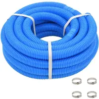 vidaXL Poolschlauch mit Klammern Blau 38 mm 12 m
