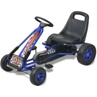 vidaXL Pedal Go-Kart mit verstellbarem Sitz Blau