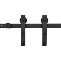 vidaXL Schiebetürbeschlag-Set SKIEN 200 cm Stahl Schwarz