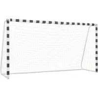 vidaXL Fußballtor 300x160x90 cm Metall Schwarz und Weiß