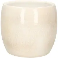 Mica Decorations Flowerpot Lester, ceramics, Ø 16 cm, light grey