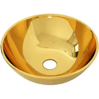 vidaXL Waschbecken 28 x 10 cm Keramik Golden