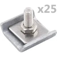 vidaXL Gittermattenverbinder 25 Sets Silbern