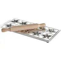 Imperia Raviolamp 10 Stelline, Ravioli-Form, Aluminium, Stahl, Metallisch