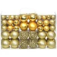 vidaXL 100-tlg. Weihnachtskugel-Set 3/4/6 cm Golden