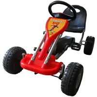 vidaXL Pedal Go-Kart Rot