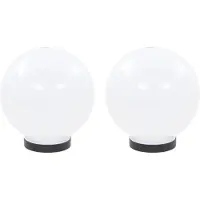 vidaXL LED-Gartenleuchten 2 Stk. Kugelförmig 20 cm PMMA