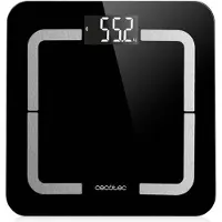 Cecotec 04090, Elektronische Personenwaage, 180 kg, Schwarz, kg, lb, Quadratisch, Glas