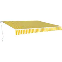 vidaXL Gelenkarmmarkise 400 cm Gelb/Weiß