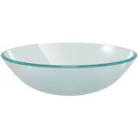 vidaXL Waschbecken Hartglas 42 cm Mattiert