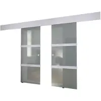 vidaXL Doppelschiebetür Glas