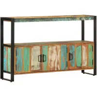 vidaXL Sideboard 120x30x75 cm Altholz Massiv