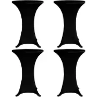 vidaXL Stehtischhusse Ø Schwarz Stretch 4 Stück (2x241204) 60 Cm