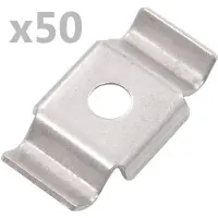 vidaXL Schmetterlingsklemme für Doppelstabmatten 50 Stk. Edelstahl