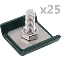vidaXL Gittermattenverbinder 25 Sets Grün