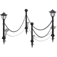 vidaXL 2x LED Lampe Solarleuchte Außenlampe Gartenleuchte Laterne
