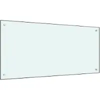 vidaXL Küchenrückwand Milchweiß 100x50 cm Hartglas