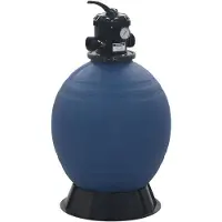 vidaXL Pool-Sandfilter mit 6-Wege-Ventil Filterkessel Blau 560 mm