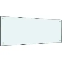 vidaXL Küchenrückwand Milchweiß 100x40 cm Hartglas