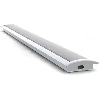 Toolland Eingelassene Slimline 8 mm - Aluminiumprofil für LED-Band - zum Einbauen - eloxiertes Aluminium - Silber - 2 m