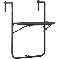 vidaXL Balkon-Hängetisch Braun 60x64x83,5 cm Kunststoff Rattan-Optik