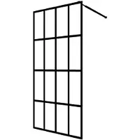 vidaXL Duschwand für Walk-in Dusche Klares Sicherheitsglas 90x195 cm