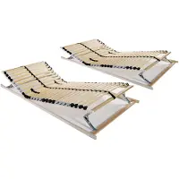 vidaXL Lattenroste 2 Stk. mit 28 Latten 7 Zonen 80x200 cm