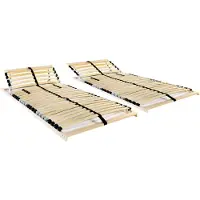 vidaXL Lattenroste 2 Stk. mit 28 Latten 7 Zonen 80x200 cm