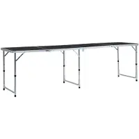 vidaXL Faltbarer Campingtisch Aluminium 240x60 Cm