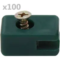 vidaXL Spanndrahthalter mit Schraube 100 Sets Grün